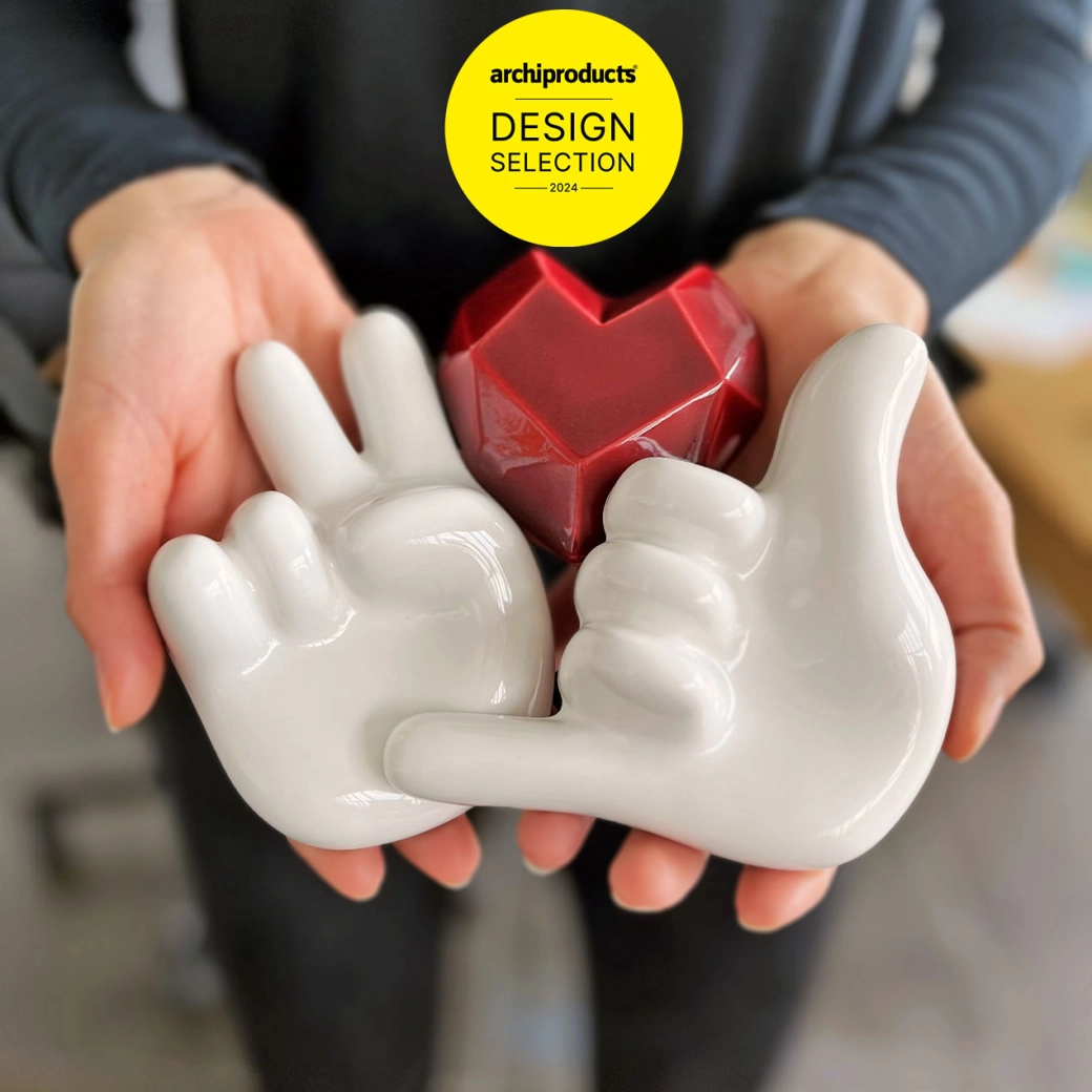 Appendino In Ceramica A Cuore Per Scaldasalviette - Senza Fori - Made In Italy - Rosa